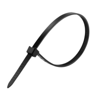 Imagem de Abraçadeira Nylon de Plástico Preta 20cm X 2.5mm 100 Un Rino