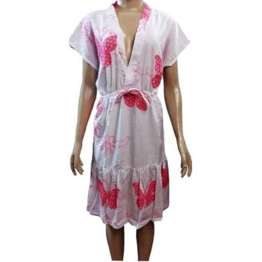 Imagem de Saída de Praia Japonesa Bordada - Rosa GG - Euro Bali, Rosa, GG