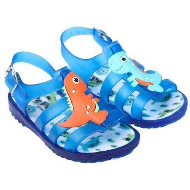 Imagem de Sandália dinossauro colorido led papete infantil unissex juju shoes, 2
