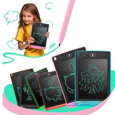 Imagem de Tablet Infantil LCD Lousa Mágica Para Desenho e Estudo 8,5