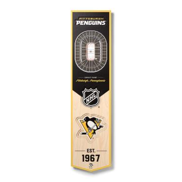 Imagem de NHL Pittsburgh Penguins PPG Paints Arena 3D Stadium Banner - 8 x 323D Stadium Banner - 20 x 81 cm, Cores do time, 20 x 81 cm