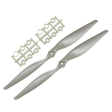 Imagem de TOP-VIGOR 2pcs CW RC Propellers 1365 13 x 6.5 Inch 2-Vane RC Vehicle Propellers Replacement for RC Airplane with Adapter Rings Nylon Gray