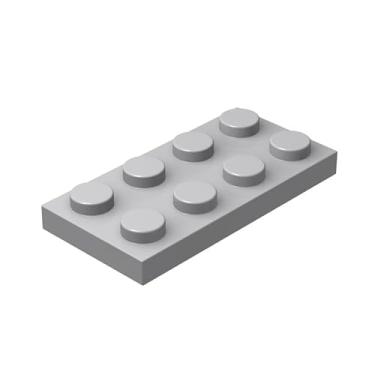Imagem de Classic Grey Plates Bulk, Light Gray 2x4 Building Plates Flat 100 Piece, Compatible with Lego Parts and Pieces