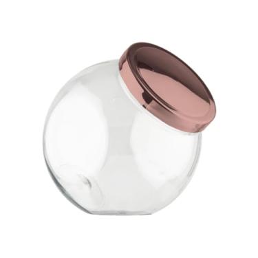 Imagem de Pote Baleiro 1 Litro Com Tampa Pote Plástico Multiuso (ROSE GOLD)