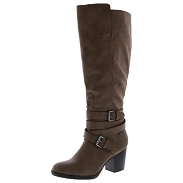 Imagem de Style & Co. Joelho feminino Jomaris de couro amêndoa na altura do joelho, cinza-acinzentado, tamanho 35, Cinzento-acastan, 6