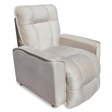 Imagem de Poltrona do Papai Reclinável para Descanso Veludo Bege - Porto Decor