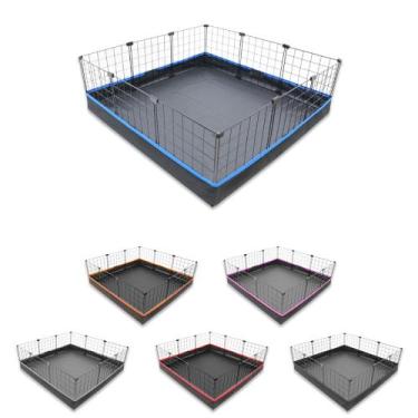 Imagem de Cercado Aramado Porquinho da Índia 90x90 Cm Preto com Bandeja Higiênic