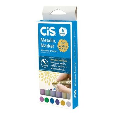 Imagem de Marcador Metallic Marker 6 Cores Metálicas 1.0mm Cis