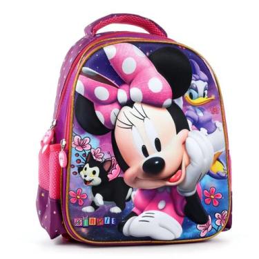 Imagem de Mochila Escolar Infantil Minnie Flores Margarida Costas - RENOVEDECOR