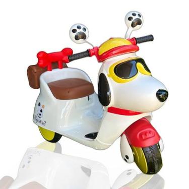 Imagem de Mini Motinha Elétrico Infantil Triciclo Crianças Snoop Branco - Car Ki