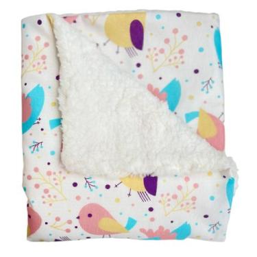 Imagem de Manta de Bebê Cobertor Coberdron Sherpa (0,75x0,75cm) Estampada Para M
