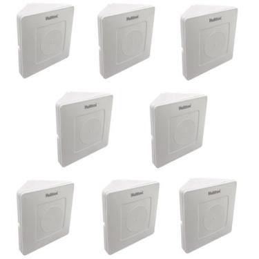 Imagem de 16 Caixa de Sobrepor Triangular Canto Cantoneira Quina Cftv - MULTITOC