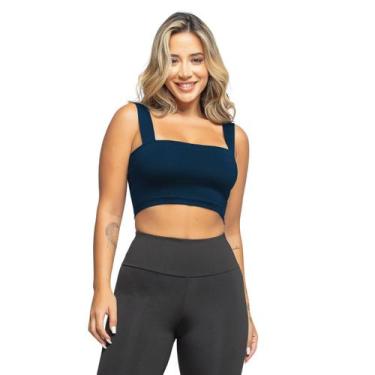 Imagem de Top Sem Bojo Com Alça Larga Academia - Érika - Tropical Fitness, Marin