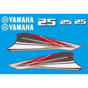 Imagem de Kit Adesivos Yamaha 25 Para Motor De Popa De Jet Ski - SPTS
