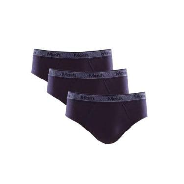 Imagem de Kit com 3 Cuecas Slip Mash 111.48 100% Algodão, Azul marinho, GG