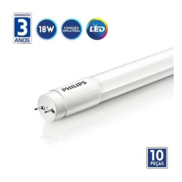 Imagem de Kit 10 Lampadas Led Tubular 18W T8 4000K 120Cm Philips, 127/220V, BRAN