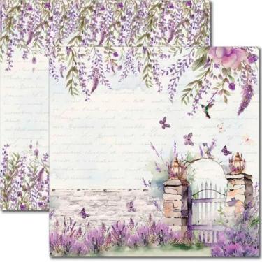 Imagem de Papel para Scrapbook Sandra Família Arte Fácil Lavanda 4 - SC-858