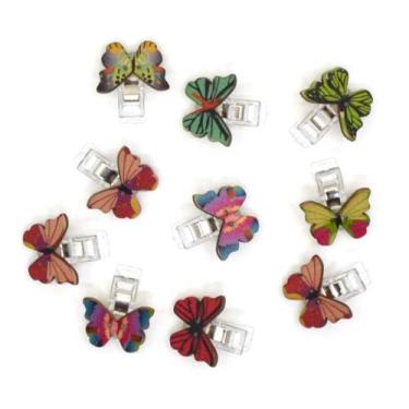 Imagem de Clips Prendedor para Patchwork Lanmax Borboleta - 10 Unidades