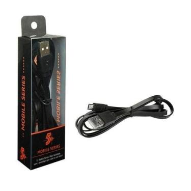 Imagem de Cabo micro USB + USB A macho - 5GB flat - 1.20M - preto 018-0042 - Chi