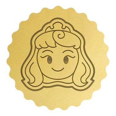 Imagem de Cortadore Biscoito Cabeça Princesa Aurora - DOCE IMPRESSO, 8cm