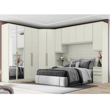 Imagem de Quarto Modulado Completo Casal 6 Peças 12 Portas 12 Gavetas Seletto