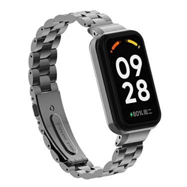 Imagem de Pulseiras de substituição HOPMC de metal de aço inoxidável especialmente projetadas para Redmi Smart Band 2 (preto)