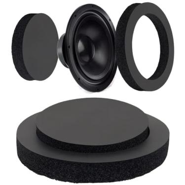 Imagem de BENLIUDH Caixa de som para porta de carro, anéis rápidos, bloqueadores de graves de espuma, kit de sistema de realçador de alto-falante universal para carro para alto-falante de 16,5 cm, 4 peças -