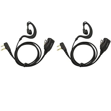 Imagem de Zkarabc Fone de ouvido Walike Talkie com microfone em forma de G e volume ajustável, compatível com Midland AVPH4 GXT1000VP4 LXT500VP3 GXT1050VP4 GXT1000XB GXT1030VP4 (pacote com 2)