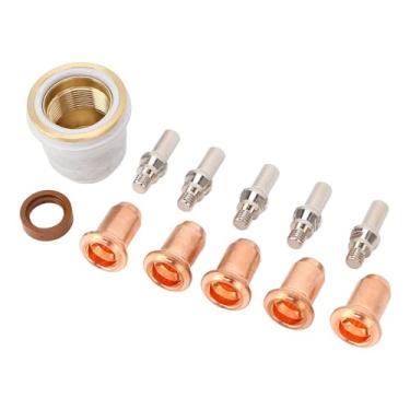 Imagem de Consumíveis Tocha de Corte de Plasma, Conjunto de 12 Peças 52582 Eletrodo 51313 P1.0 Bico 60432 Tampa 60028 Anel Giratório para PT 60, IPT 60, PT40, IPT 40 Series