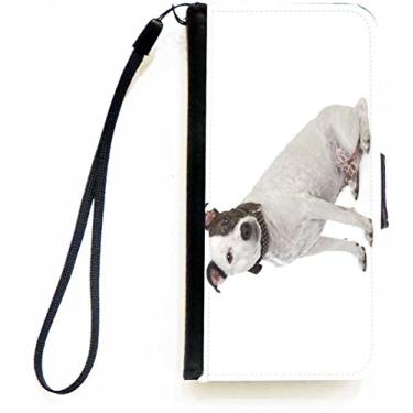 Imagem de Rikki Knight Capa carteira flip com design de cachorro Staffordshire Terrier com aba magnética para Apple iPhone 5c