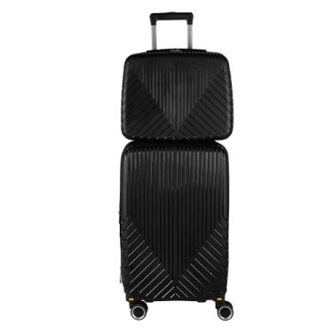 Imagem de Kit mala bordo 10kg com frasqueira de mao em Polipropileno - Havai (Preto)