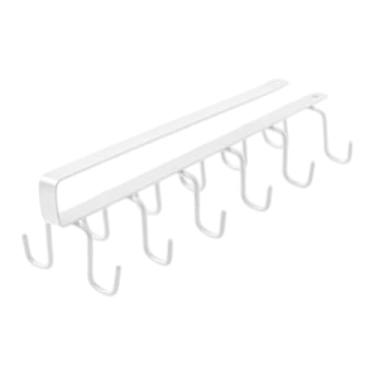 Imagem de IEUDNS Ganchos de caneca sob ganchos pendurados de gabinete de prateleira de prateleira de prateleira de prateleira de prateleira para utensílios de cozinha, Branco