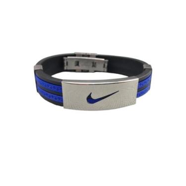 Imagem de Bracelete Pulseira Silicone E Aço Inoxidável Original - Geral, Azul