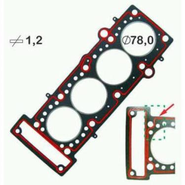 Imagem de Junta do cabeçote Fiat Siena 2010 a 2012 BASTOS 141587PK
