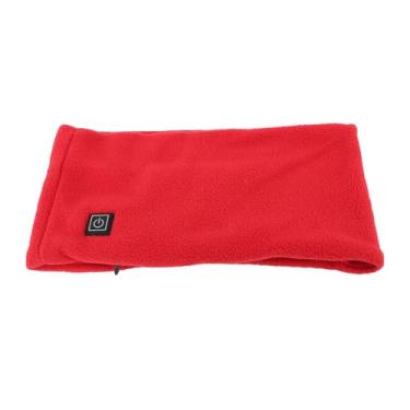 Imagem de Lenço de Aquecimento Elétrico, Alimentado por Usb, Feminino, Masculino, Almofada de Aquecimento de Pescoço, Cachecol Aquecido para Inverno, Ciclismo Ao Ar Livre (Vermelho)