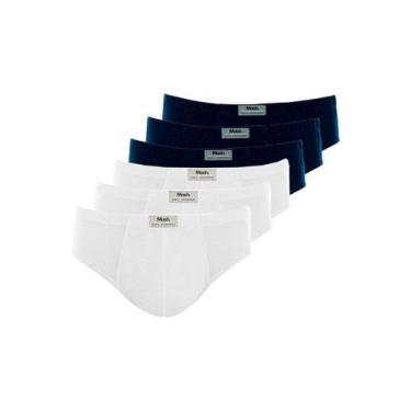 Imagem de Kit com 6 Cuecas Slip Mash 074.58 Colorido, Azul marinho, M