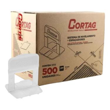 Imagem de Espaçador Nivelador 2mm Cortag P/ Pisos Caixa C/ 500 Peças, Branco