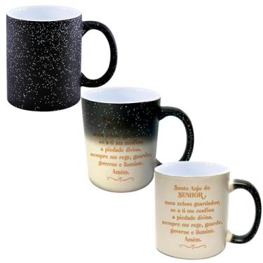 Imagem de Caneca Magica Porcelana Glitter Muda de Cor - 325ml - ORACAO SANTO DO SENHOR ANJO DA GUARDA