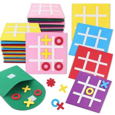 Imagem de Jogo de tabuleiro Tic Tac Toe PJDRLLC Kids Party Favors (pacote com 12)