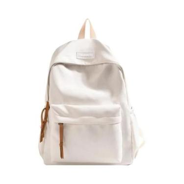 Imagem de Mochila Escolar Kawaii de Grande Capacidade - Estilo Coreano, BRANCO