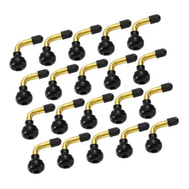 Imagem de REPAIROCK 20 peças de válvula de pneu automotivo PVR70 haste de válvula dobrada em ângulo de 90 graus na base de borracha para carro, caminhão, motocicleta, scooter, quadriciclo, peças de reposição