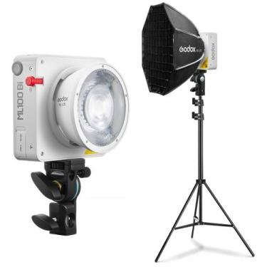 Imagem de Softbox Octa Grid Com Led Godox Ml100bi Ultra Compacto Para Foto E Vid