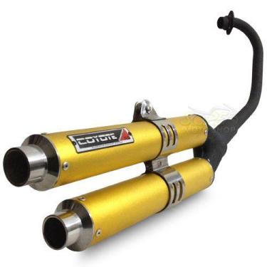 Imagem de Escape / Ponteira Coyote Competition Duplo em Alumínio Colorido (Anodi