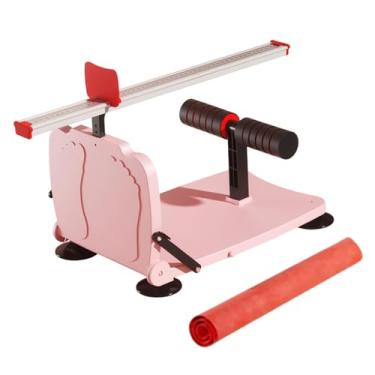 Imagem de oshhni Sente -se e alcance o testador, testador de ligamentos com escala, instrumento de medição do ligamento de equipamentos de fitness com copos de sucção, Rosa