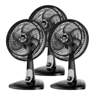Imagem de Kit 3 und Ventilador Turbo 30Cm Vt-30-Nb 127V