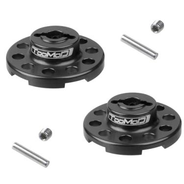 Imagem de TOOMOD CW-01 Aluminum Rear Wheel Adapter Hub for Tamiya CW01 Lunch Box Chassis Upgrade Parts （Black）