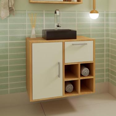 Imagem de Gabinete de Banheiro com Cuba Eduarda ii 1 pt 1 gv Mel e Arenas