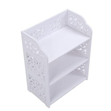 Imagem de Prateleira para Sapatos Suporte de Rack de 60 Cm Organizador Comum de Três Camadas para Camadas Ocas Branco para Suporte Suporte de Exibição para Suporte para Suporte de Placa