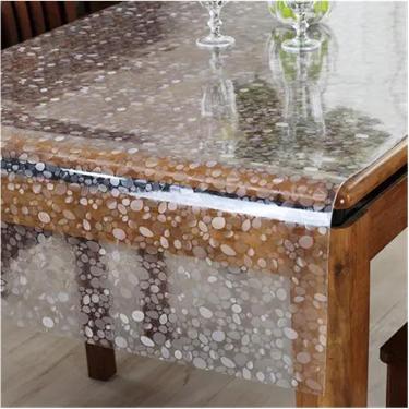 Imagem de Tala de mesa transparente 1,5 mm de mesa de mesa de mesa macio translúcida e translúcida Tala de mesa de mesa de mesa de mesa para cozinha, um 1,5 mm, 90x90cm