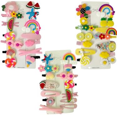 Imagem de Kit C/ 42 Presilhas Meninas Prendedor de Cabelo Sortidas Bico de Pato Tic Tac Laço Flor Etc (Modelo I, J e K)